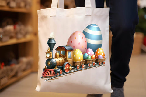 Easter Watercolor Train Clipart Sublimation Rupkotha 