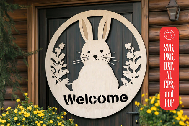 Easter Welcome Door Sign SVG Cut File SVG MD JOYNAL ABDIN 