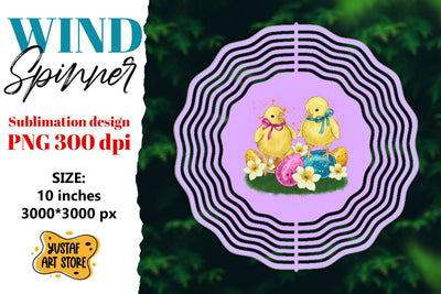 Easter wind spinner. Easter chick sublimation Sublimation Yustaf Art Store 