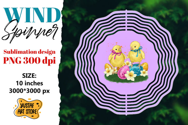 Easter wind spinner. Easter chick sublimation Sublimation Yustaf Art Store 