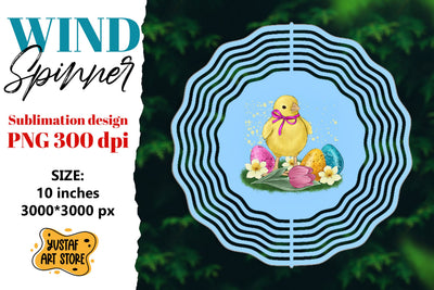Easter wind spinner. Easter chick sublimation Sublimation Yustaf Art Store 