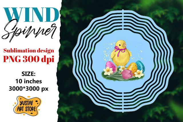 Easter wind spinner. Easter chick sublimation Sublimation Yustaf Art Store 