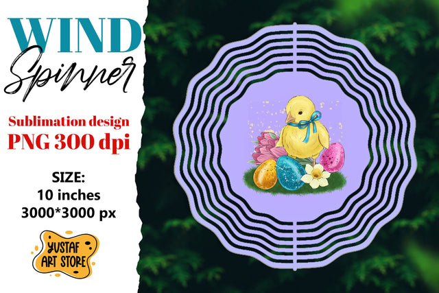 Easter wind spinner. Easter chick sublimation Sublimation Yustaf Art Store 