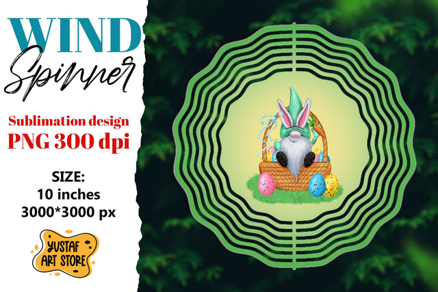 Easter wind spinner. Easter gnome sublimation Sublimation Yustaf Art Store 