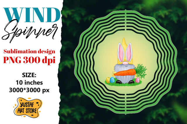Easter wind spinner. Easter gnome sublimation Sublimation Yustaf Art Store 