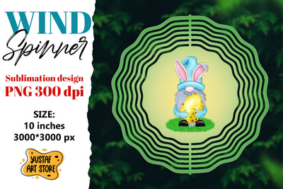 Easter wind spinner. Easter gnome sublimation Sublimation Yustaf Art Store 