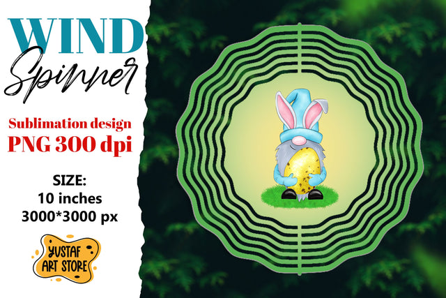 Easter wind spinner. Easter gnome sublimation Sublimation Yustaf Art Store 
