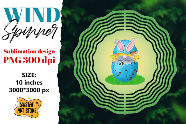 Easter wind spinner. Easter gnome sublimation Sublimation Yustaf Art Store 