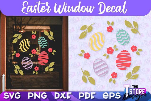 Easter Window Decal | Easter Design | Happy Easter SVG SVG The T Store Design 