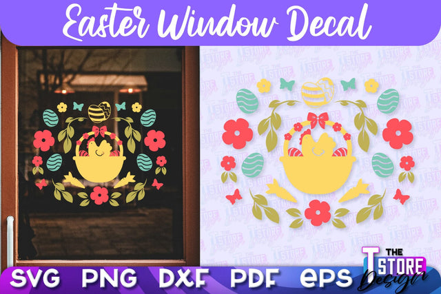 Easter Window Decal | Easter Design | Happy Easter SVG SVG The T Store Design 