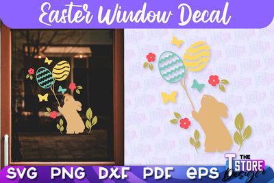 Easter Window Decal | Easter Design | Happy Easter SVG SVG The T Store Design 