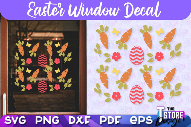 Easter Window Decal | Easter Design | Happy Easter SVG SVG The T Store Design 