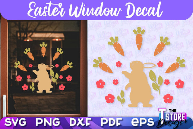 Easter Window Decal | Easter Design | Happy Easter SVG SVG The T Store Design 