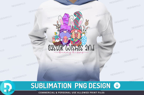 Easter wishes and bunny kisses PNG Design Sublimation Regulrcrative 