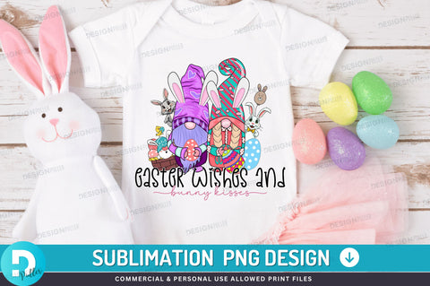 Easter wishes and bunny kisses PNG Design Sublimation Regulrcrative 