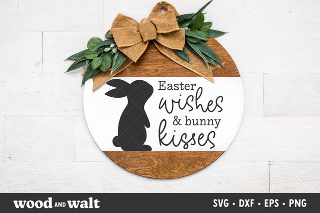 Easter Wishes & Bunny Kisses SVG | Easter Cut File SVG Wood And Walt 