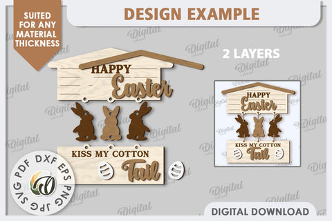 Easter Wooden Decor Laser Cut. Home Decor. Easter Decor SVG SVG Evgenyia Guschina 