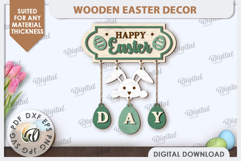 Easter Wooden Decor Laser Cut. Home Decor. Easter Decor SVG SVG Evgenyia Guschina 