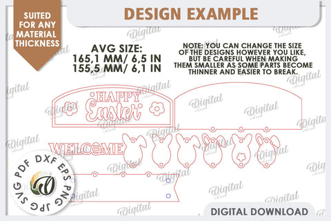 Easter Wooden Decor Laser Cut. Home Decor. Easter Decor SVG SVG Evgenyia Guschina 