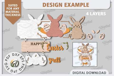 Easter Wooden Decor Laser Cut. Home Decor. Easter Decor SVG SVG Evgenyia Guschina 