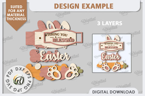 Easter Wooden Decor Laser Cut. Home Decor. Easter Decor SVG SVG Evgenyia Guschina 