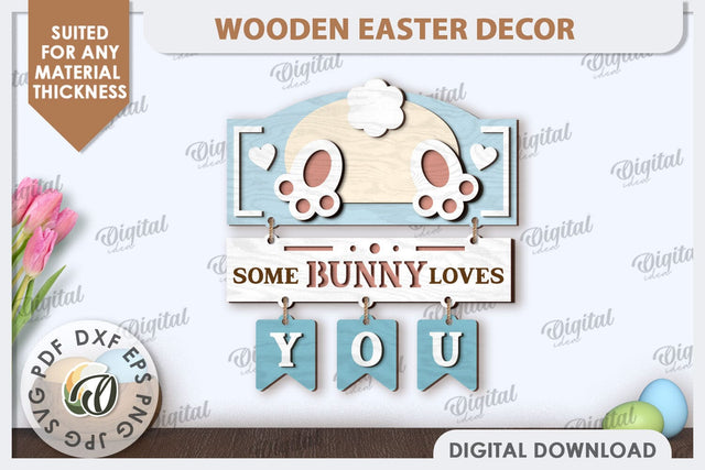 Easter Wooden Decor Laser Cut. Home Decor. Easter Decor SVG SVG Evgenyia Guschina 