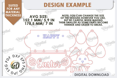 Easter Wooden Decor Laser Cut. Home Decor. Easter Decor SVG SVG Evgenyia Guschina 