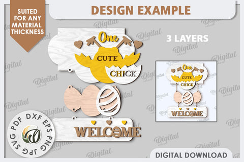 Easter Wooden Decor Laser Cut. Home Decor. Easter Decor SVG SVG Evgenyia Guschina 