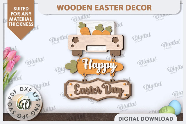 Easter Wooden Decor Laser Cut. Home Decor. Easter Decor SVG SVG Evgenyia Guschina 