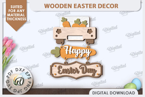 Easter Wooden Decor Laser Cut. Home Decor. Easter Decor SVG SVG Evgenyia Guschina 