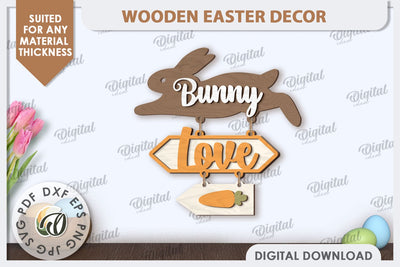 Easter Wooden Decor Laser Cut. Home Decor. Easter Decor SVG SVG Evgenyia Guschina 