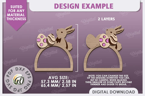 Easter Wooden Napkin Ring Laser Cut. Easter Decor SVG SVG Evgenyia Guschina 