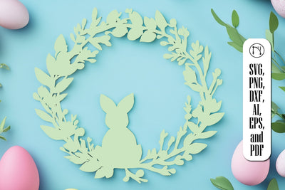 Easter Wreath Paper Cut SVG file SVG MD JOYNAL ABDIN 