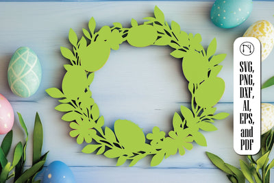 Easter Wreath Paper Cut SVG file SVG MD JOYNAL ABDIN 