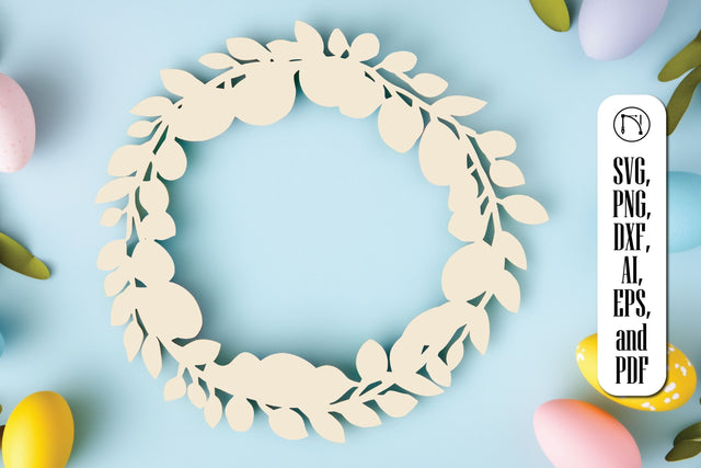 Easter Wreath Paper Cut SVG file SVG MD JOYNAL ABDIN 