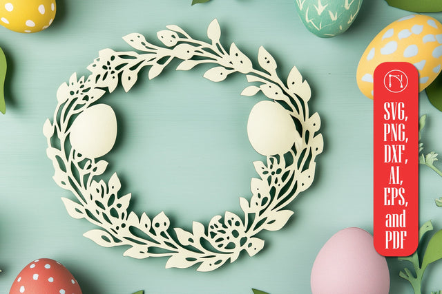 Easter Wreaths Laser Cut SVG Cut File SVG MD JOYNAL ABDIN 