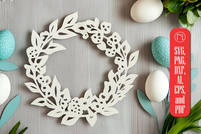 Easter Wreaths Laser Cut SVG Cut File SVG MD JOYNAL ABDIN 