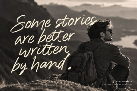 Easton Miles – Elegant Brush Script Font Font Mozzatype 
