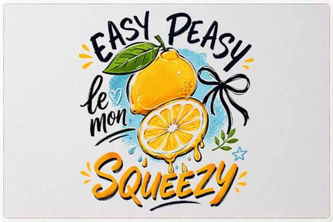 Easy Peasy Lemon Squeezy PNG | Lemon Sublimation Design SVG BillahCrafts 