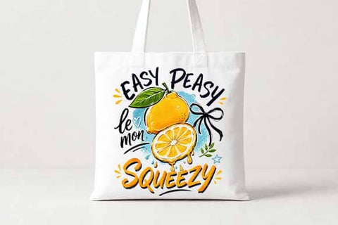 Easy Peasy Lemon Squeezy PNG | Lemon Sublimation Design SVG BillahCrafts 
