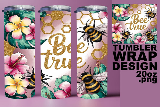 easy PNG for creative gifts! , Unique 20oz wrap, Bee Sublimation HoodArtCraft 
