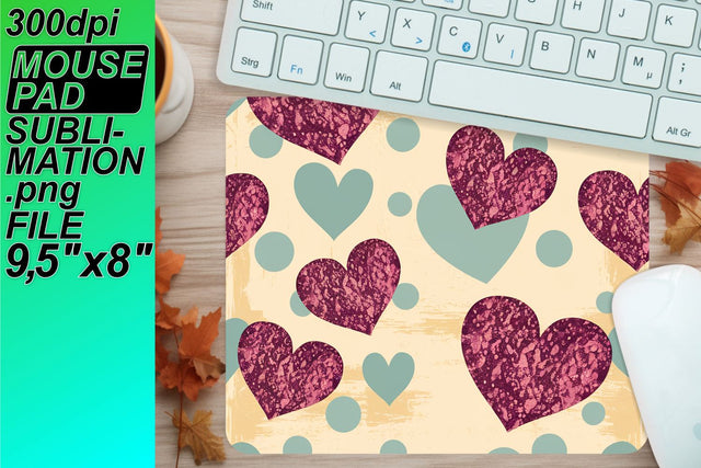 Easy-to-customize mouse desk PNG, enhance your setup! , Heart Sublimation HoodArtCraft 