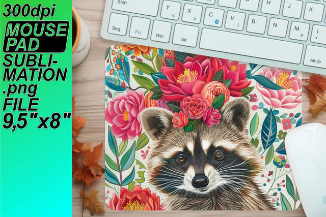 Easy-to-customize mouse desk PNG, enhance your setup! , Raccon Sublimation HoodArtCraft 