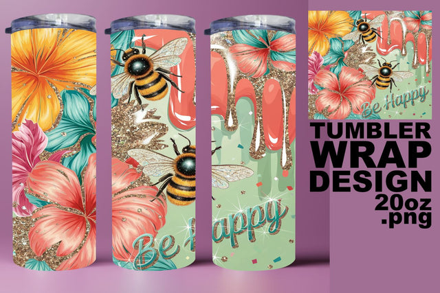 easy-to-use PNG for fun! , Unique tumbler wrap, Bee Sublimation HoodArtCraft 