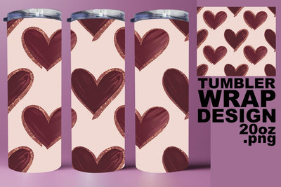easy-to-use PNG for gifts! , Customizable 20oz wrap, Heart Sublimation HoodArtCraft 