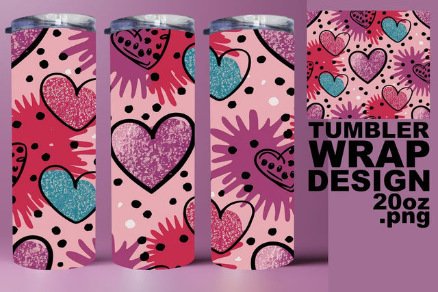 easy-to-use PNG for gifts! , Stunning tumbler design, Heart Sublimation HoodArtCraft 