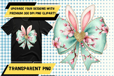 Easy-to-use PNG templates, for sublimation work , Easter Bow Sublimation HoodArtCraft 