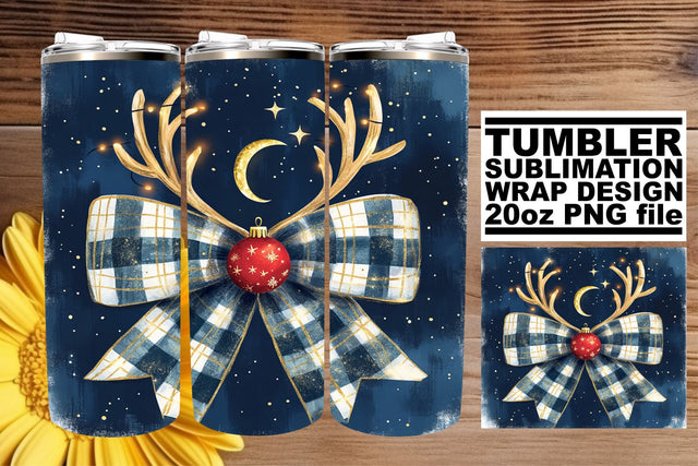 Easy-to-use PNG wrap, perfect for creative sublimation! , Christmas Bow Sublimation afrosvg 