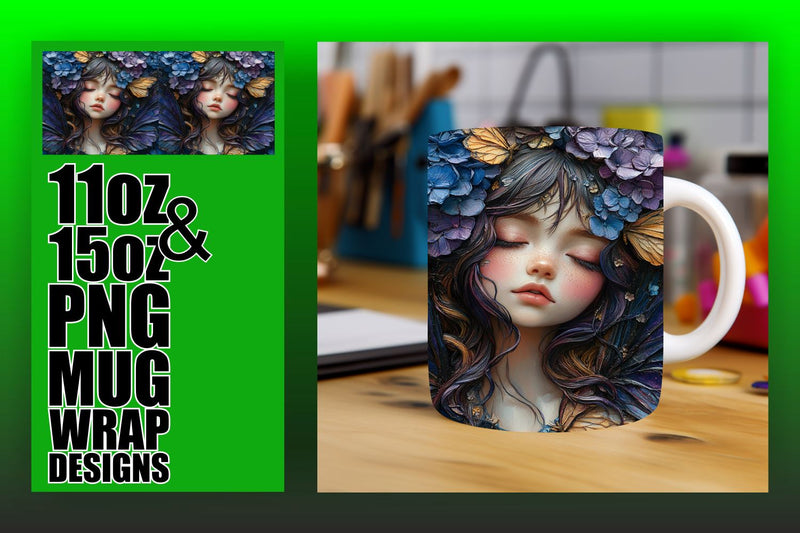 Easy-to-use PNGs, elevate your mug design skills! , Fairy Sublimation HoodArtCraft 