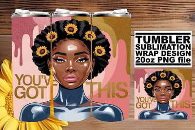 Easy-to-use sublimation wrap, perfect for your creativity! , Afro Woman Sublimation afrosvg 